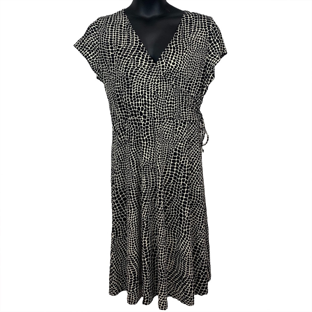 Donna Toran faux wrap stretch Dress,   size XL